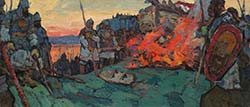 P.Redin Sketch The funeral of Prince Svyatoslav