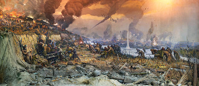 P. Redin diorama The breakthrough of the German defense line 