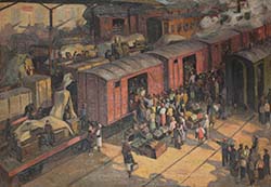 P. Redin painting The planned evacuation