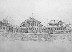 P.Redin Great Ustyug. Pencil drawing