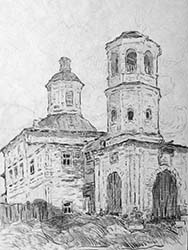 P.Redin Great Ustyug. Pencil drawing