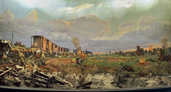 P.Redin Diorama The repulse of the attack. Assault of Wrangel's army on train with food