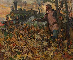 P.Redin picture Andrew Zhelyabov. The attempt on Alexander II, November 18, 1879 in Alexandrovsk