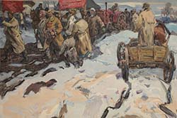 P.Redin picture Collectivization in the countryside. The first tractor