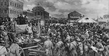 P.Redin picture The proclamation of Soviet authority in Alexandrovsk 