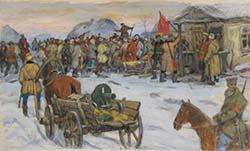 P.Redin picture The defeat of the Makhnovist movement and the establishment of Soviet authority in the villages of Zaporozhye region. November, 1920 - June, 1921 